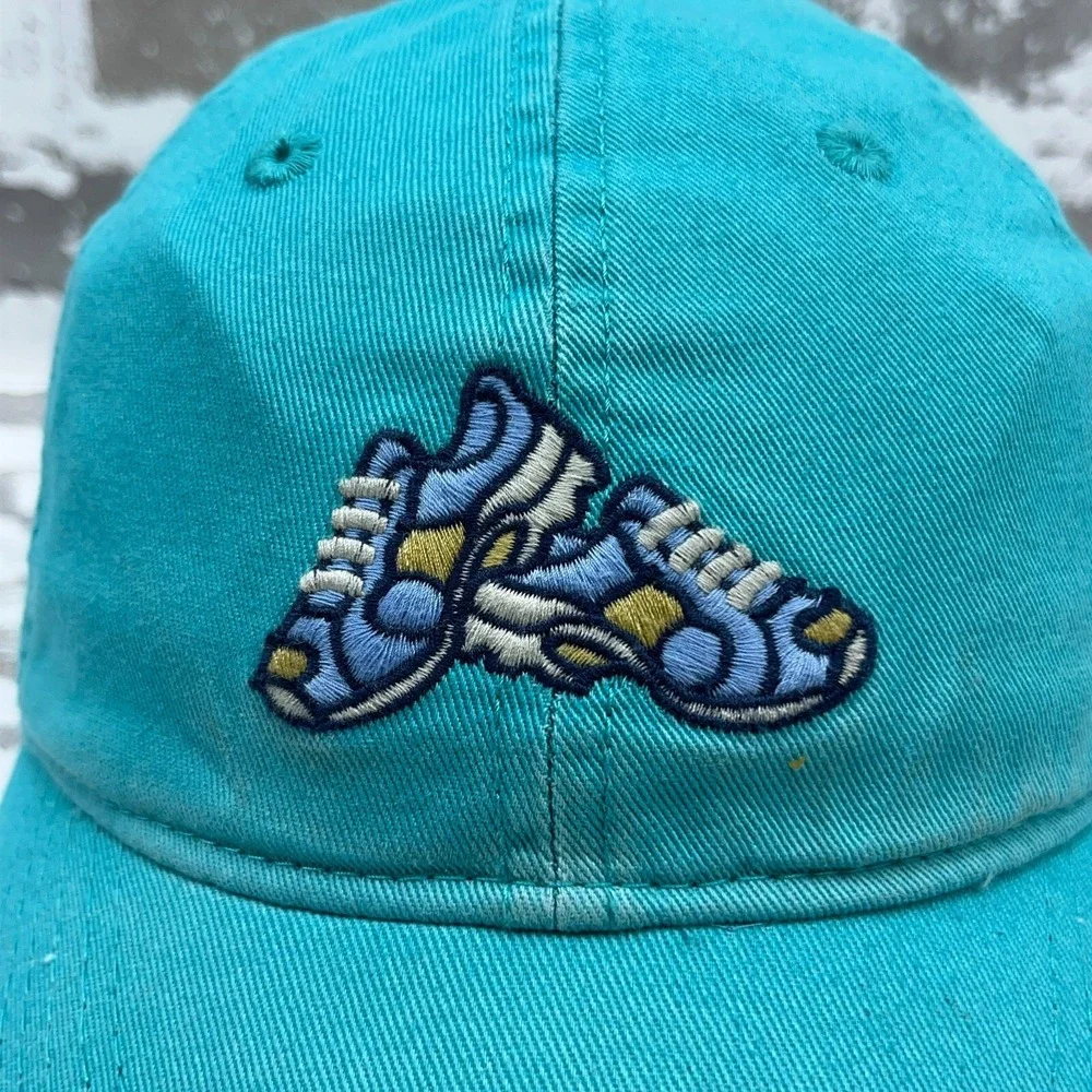 Life Is Good Hat Cap Strap Back Blue Base Ball Dad Sneakers Logo Running Walking